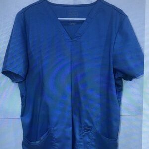 Cherokee Men's Blue V-Neck Scrub Top